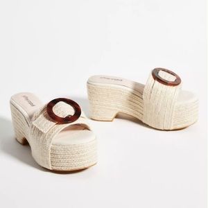 Jeffrey Campbell Anthropologie Jute Heeled Platform Sandals